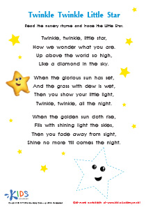 Twinkle Twinkle Little Star Worksheets image